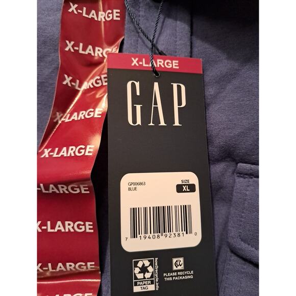 Gap Long Sleeve Knit Button Down Shirt Size X- Large Blue - Picture 6 of 9